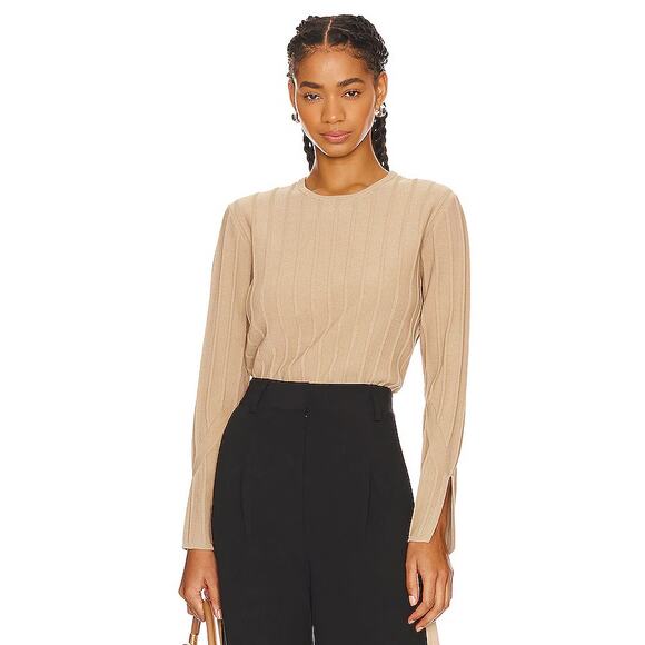 Favorite Daughter The Loretta Knit Top in Beige - Picture 1 of 8